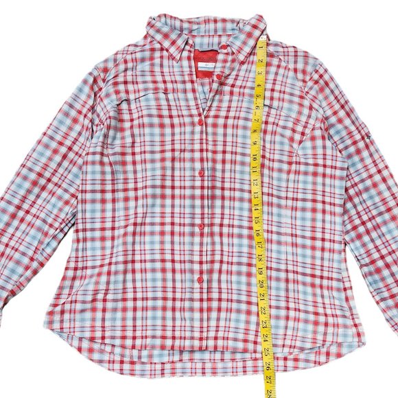Columbia Omni-Shade UPF 30 Sun Protection Plaid Long Sleeve Shirt hiking 1X - Picture 11 of 12